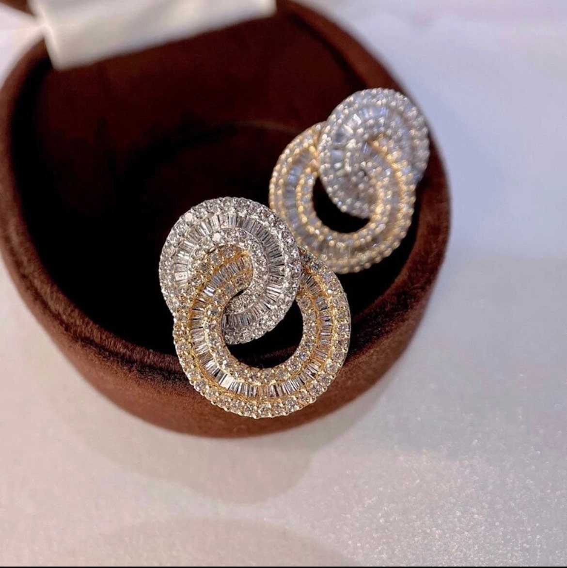 Double Loop Diamond Earrings